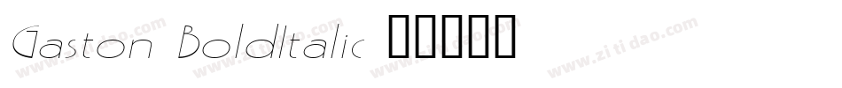 Gaston BoldItalic字体转换